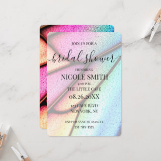 Custom Butterfly Wing Closeup Bridal Shower Invitation