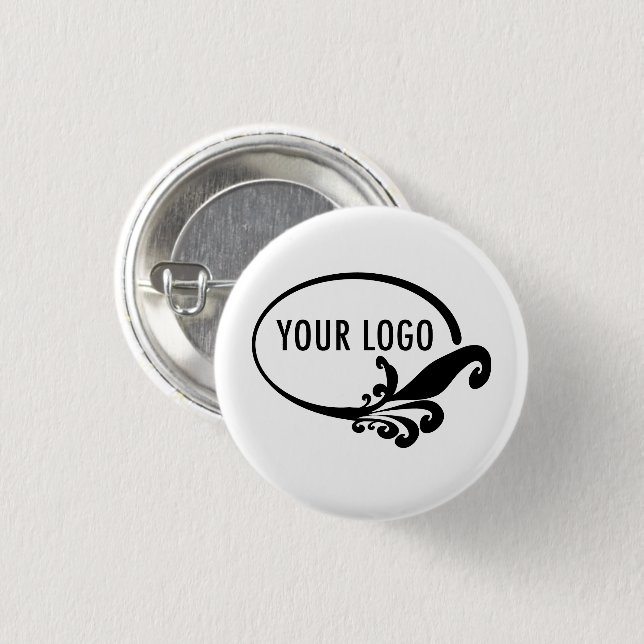 Custom Button Pin with Business Logo Promotional (Front & Back)