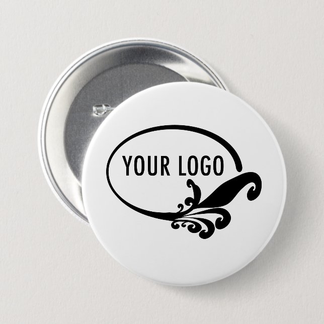 Custom Button Pin with Business Logo Promotional (Front & Back)