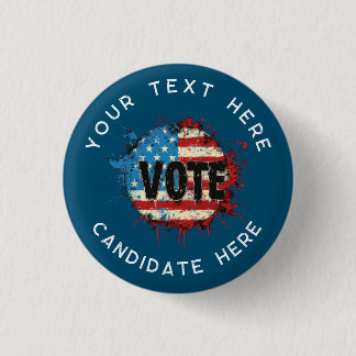 Custom Button : Retro design Vote Campaign Button