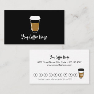 Custom Buy 9 get 1 free Coffee Loyalty Card