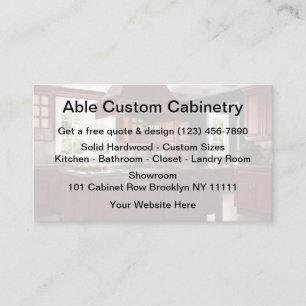 Custom Cabinetry Industry Business Card