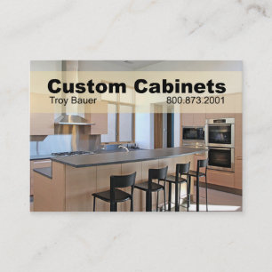 Custom Cabinets - Carpenter, Home Improvement Business Card