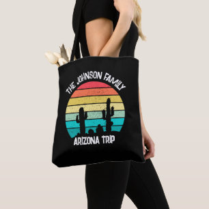 Custom Cactus Sunset Arizona Desert Tote Bag