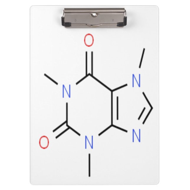 Custom Caffeine Molecule Clipboard (Front)