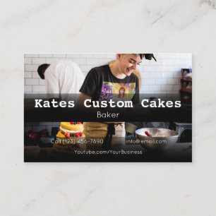 Custom Cake Baker Birthday Business Company Card