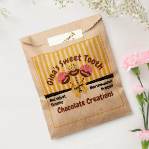 Custom Cake Pops Bakery Favour Bags
