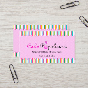 CUSTOM Cake Pops Business Card