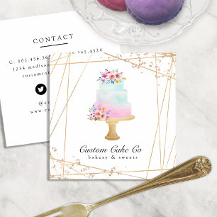 Custom Cakes Bakery Business Card
