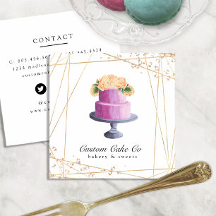 Custom Cakes Bakery Business Card