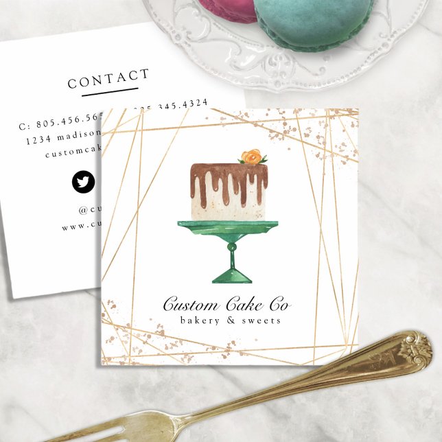 Custom Cakes Bakery Business Card (Creator Uploaded)