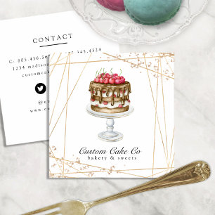 Custom Cakes Bakery Business Card