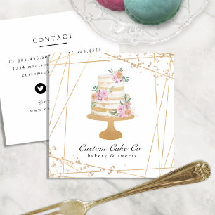 Custom Cakes Bakery Business Card