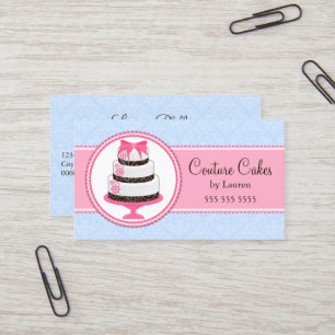 Custom Cakes Bakery Business Card