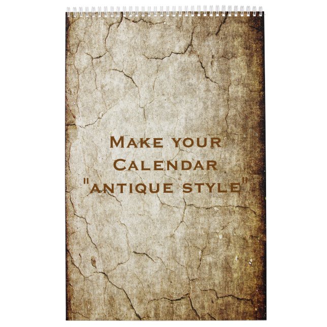Custom Calendar "ANTIQUE STYLE" + your photos (Cover)