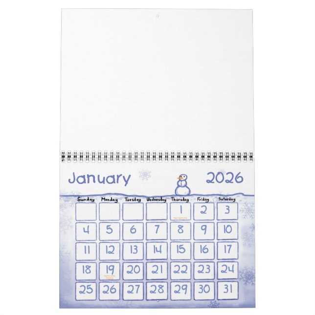 Custom Calendar Painted Seasons (Jan 2026)