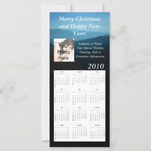 Custom Calendar Rack Card, Christmas/New Year