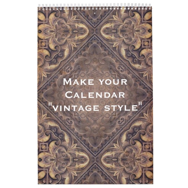 Custom Calendar "VINTAGE STYLE" + your photos (Cover)