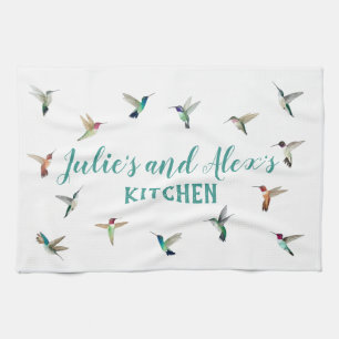 Custom California Hummingbirds Kitchen Towels