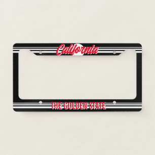 Custom California license plate frame retro black