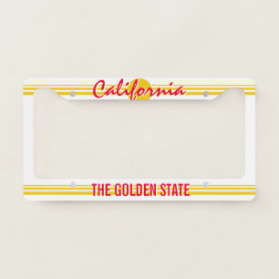 Custom California license plate frame retro style