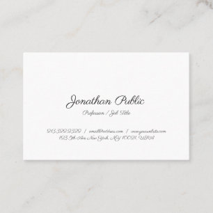 Custom Calligraphed Elegant Modern Simple Template Business Card