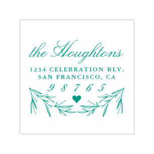 Custom Calligraphy Family Name Return Address Self-inking Stamp