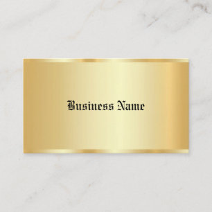 Custom Calligraphy Script Faux Gold Glam Template Business Card