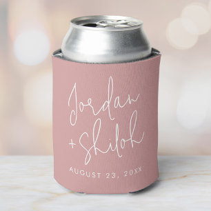 Custom Calligraphy Wedding To have and To hold Can Cooler