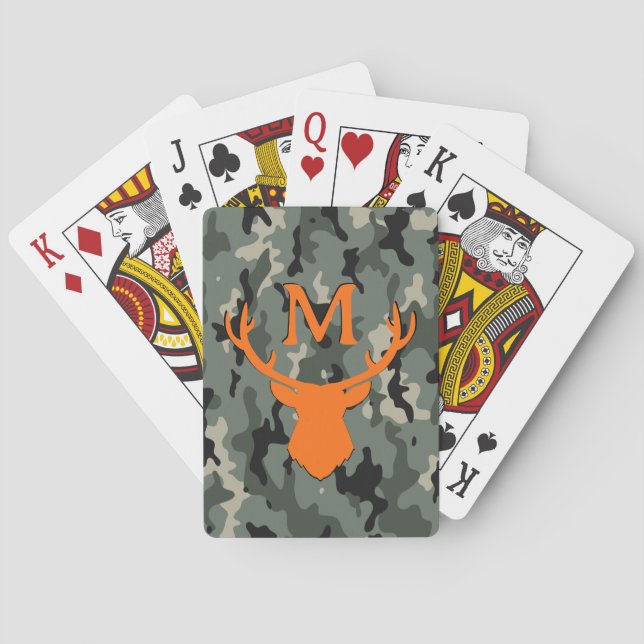 Custom Camouflage Deer Playing Cards (Back)