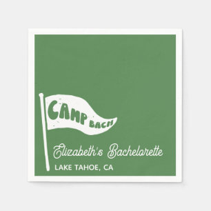 Custom Camp Bach Bachelorette Camp Flag Napkin