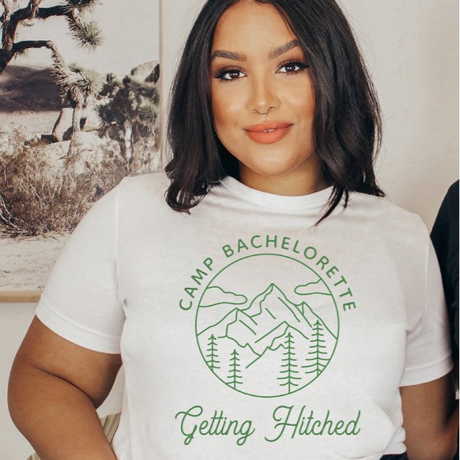 Custom Camp Bachelorette Bride Getting Hitched T-Shirt (Creator Uploaded)