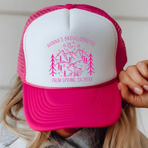 Custom Camp Bachelorette Party Camping Cabin Bride Trucker Hat