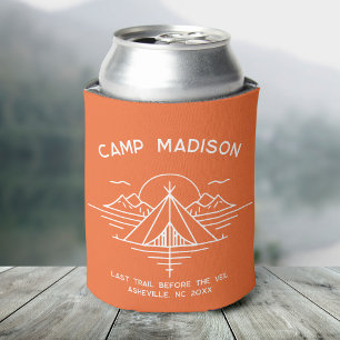 Custom Camp Bachelorette Party Favours Hiking Can Cooler