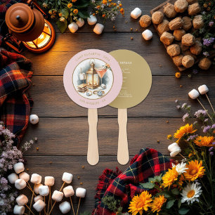 Custom Camp Bride Bachelorette Weekend Itinerary Hand Fan