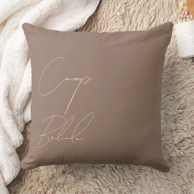 Custom Camp Bride Mocha Mousse Cushion (Blanket)