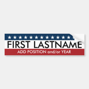 Custom Campaign Gear with traditional stars Bumper Sticker