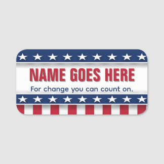 Custom Campaign Personalized Name Tag