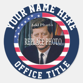Custom Campaign Photo Classic Round Sticker