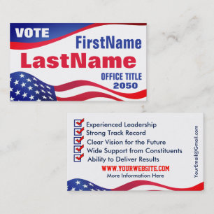 Custom Campaign Template Business Card