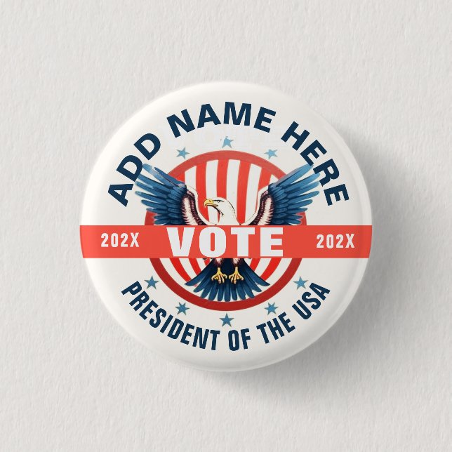 Custom Campaign Template for Elections 3 Cm Round Badge (Front)