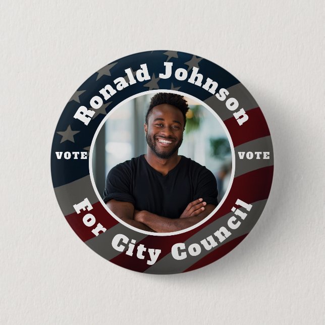 Custom Campaign Template for Elections 6 Cm Round Badge (Front)