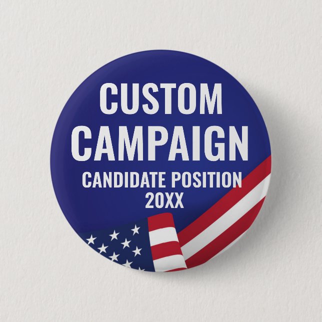 Custom Campaign Template for Elections Button (Front)