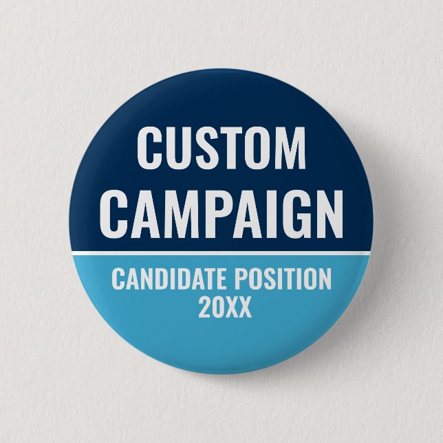 Custom Campaign Template for Elections Button (Front)