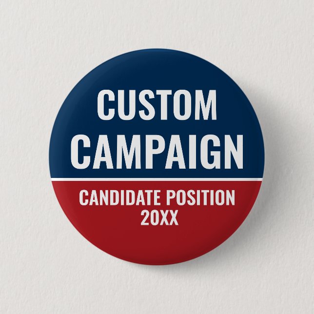 Custom Campaign Template for Elections Button (Front)