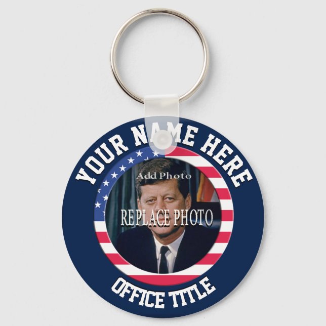 Custom Campaign Template for Elections Keychain (Front)