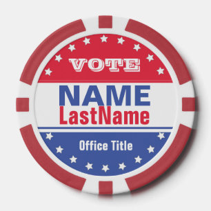 Custom Campaign Template for Elections Poker Chips