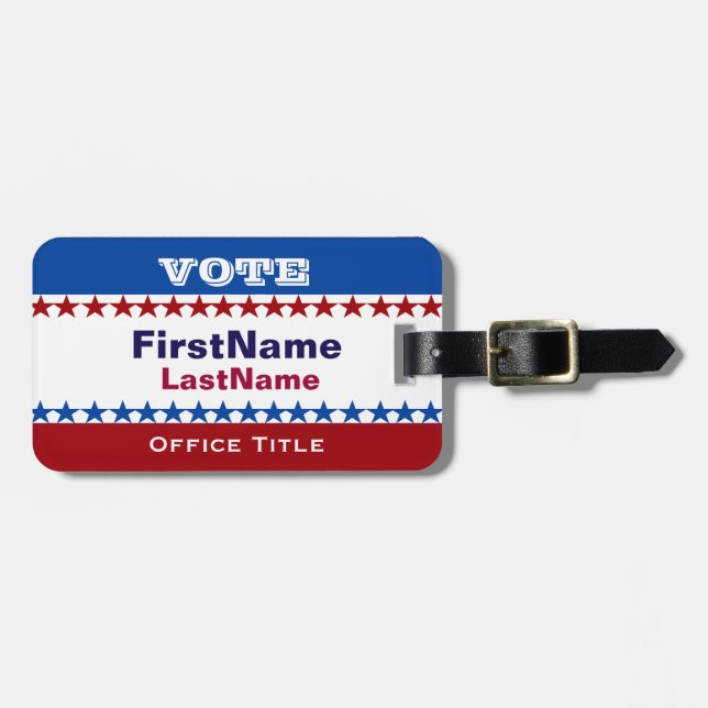 Custom Campaign Template Luggage Tag (Front Horizontal)