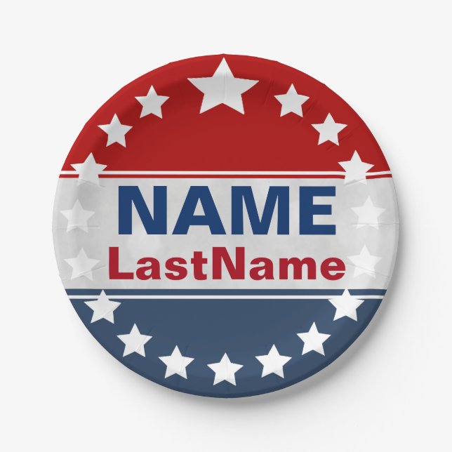 Custom Campaign Template Paper Plate (Front)