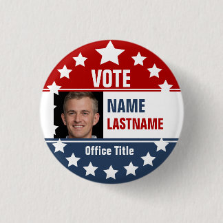 Custom Campaign Template Photo 3 Cm Round Badge